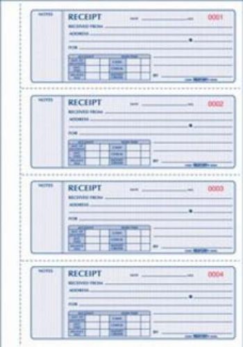 Rediform Book Money Receipts 2.75x7 200st 2pt