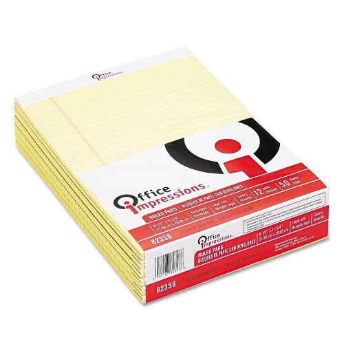 24 note pads 50-sheet legal rule letter size canary bulk lot office yellow pack for sale