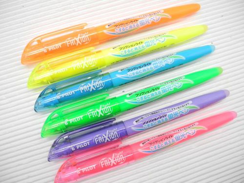 6 colors x pilot sfl-60sl-6c frixion erasable highlighter highlighting markers for sale
