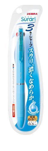 Zebra SURARI 3+S 0.5mm Multifunctional Pen Light Blue Barrel P-B3SAS11-LB