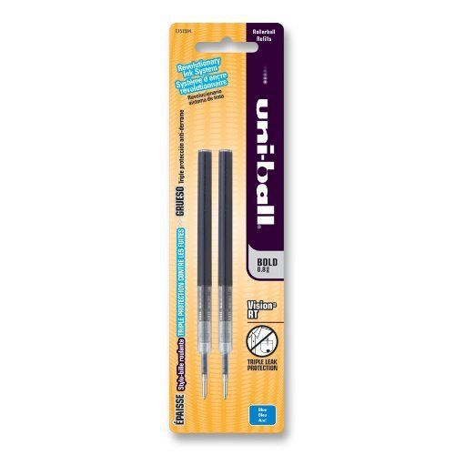 Uni-ball Vision Rt Pen Refill - 0.80 Mm - Bold Point - Blue - 2 / (san1751594)