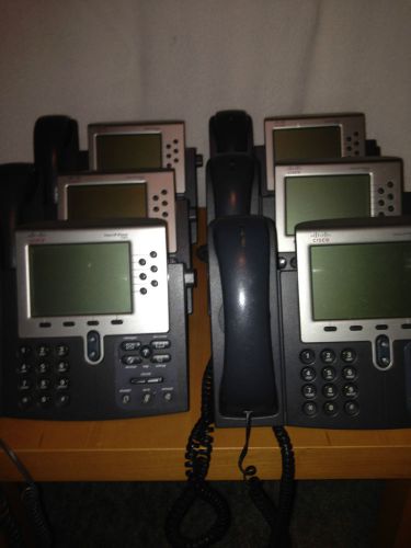 LOT OF 6 CISCO 7960G 7960 IP BUSINESS PHONES