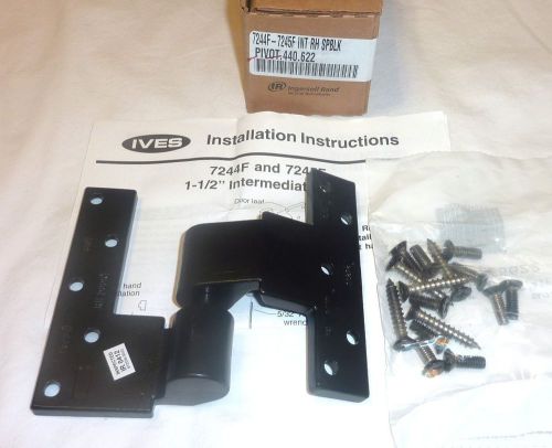 Ives 7244F-7245F Top Brass Pivot Part Intermediate RH Door SPBLK FLAT BLACK NEW!