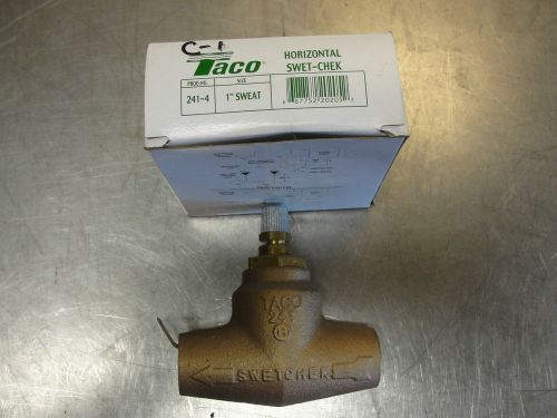 Taco universal flowcheck swet check valve 1 inch 241-4 hydronic boiler for sale