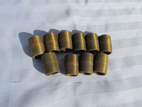 10 NEW 3/4&#034; X CLOSE BRASS NIPPLES