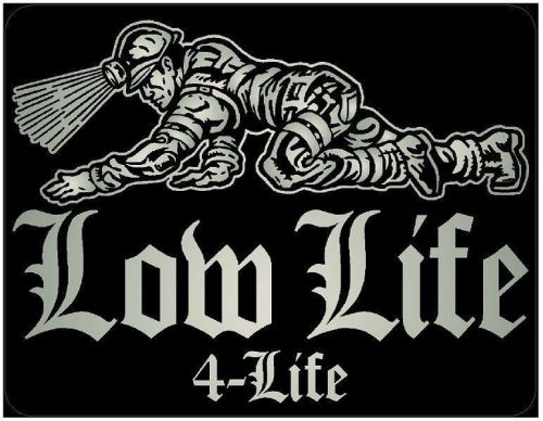 3 -  Coal Miner Retro Low Life Underground 2&#034; Hard Hat Helmet Sticker H549