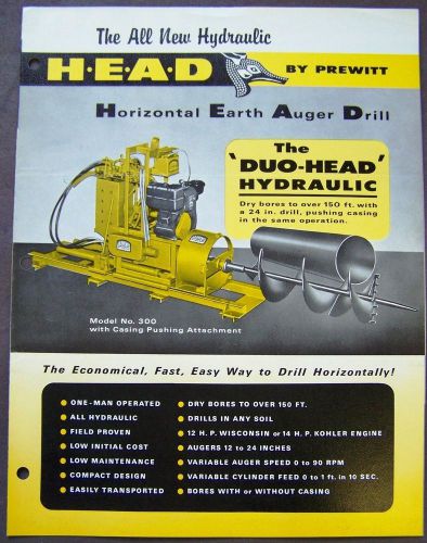 Prewitt H-E-A-D Auger Drill Dealer Sales Brochure