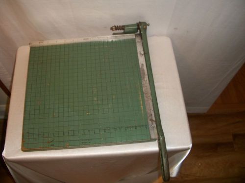 Vintage wood premier 12&#034; guillotine paper cutter trimmer for sale