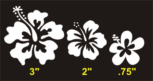 Custom Vinyl 3 Hibiscus Funny Car Vinyl Sticker Decal Laptop Tablet Window-631