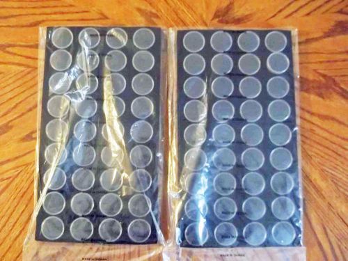 2 x new 36 clear gem jars with black foam in gemstone storage display tray liner for sale