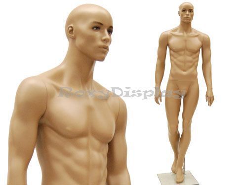 Male fiberglass realistic mannequin dress from display #mc-mik07a for sale