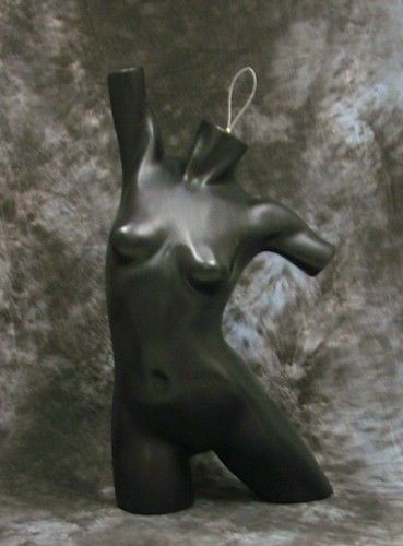 30&#034;24&#034;34&#034; FEMALE 3/4 TORSO MANNEQUIN + LOOP BLACK #5006