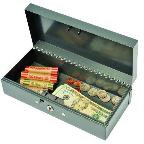 Mmf industries steel bond lock box cash 2212cbgy 2 7/8&#034; x 10 1/4&#034; x 4 3/4&#034; gray for sale