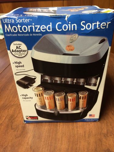 Ultra Sorter Motorized Coin Sorter High Speed W/ac Adapter