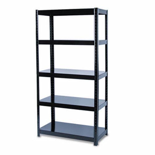 Safco Boltless Steel Shelving, 5 Shelves, 36w x 18d x 72h, Black (SAF5245BL)