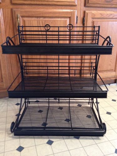 Retail shelf counter top snack 3tier counter black display rack!! heavy duty!! for sale