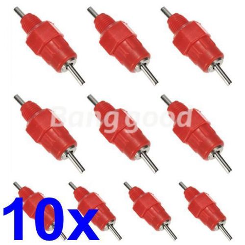 10pcs Auto Water Nipples Drinker Poultry Chicken Hanging Screw Duck Bird Feeder