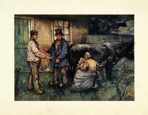 1904 print nico jungmann art holland cattle sale cultural handshake xge7 for sale