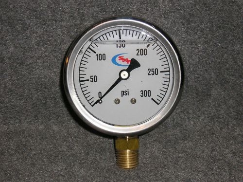 0-300 LIQUID FILLED PRESSURE GAUGE AIR WATER HYDRAULIC