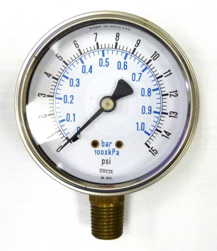 ENFM RW132A3N301KG Gauge 15PSI Range:0-15 *NEW*