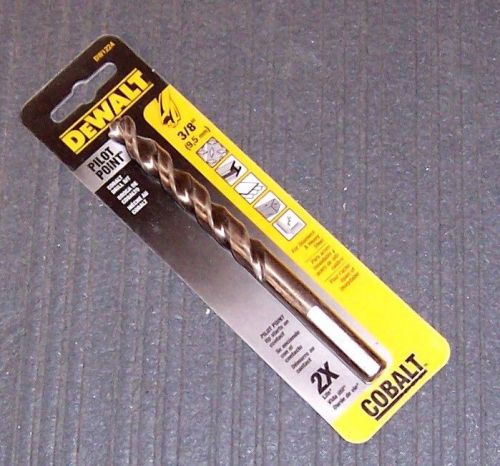 DEWALT DW1224 3/8&#034; Cobalt Pilot Point Twist Drill Bit