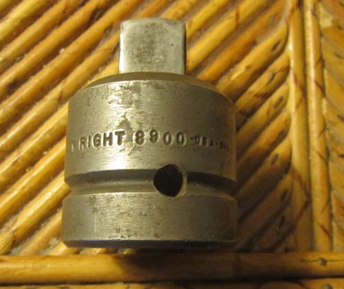 WRIGHT TOOL 8900 1&#034; Drive Impact Adaptor 1&#034; Female Square x 3/4&#034; Male Thru Hole