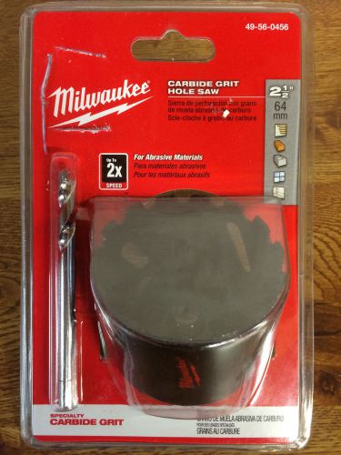 NEW 49-56-0456 Milwaukee 2&#034; Carbide Grit Hole Saw, with pilot bit