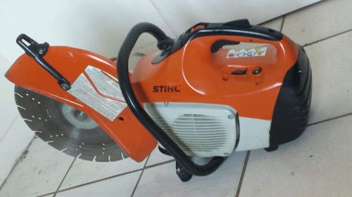 STIHL TS420 GASOLINE CONCRETE SAW W/ 14&#034; NEW RIDGID DIAMOND DISK