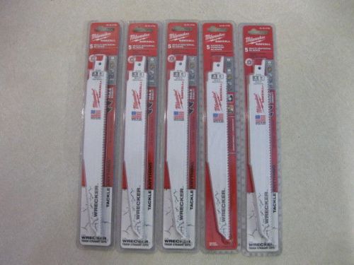 Milwaukee 48-00-5706 9 in. 8 TPI  The Wrecker Sawzall Blade Retail 25Pk NEW 9&#034;