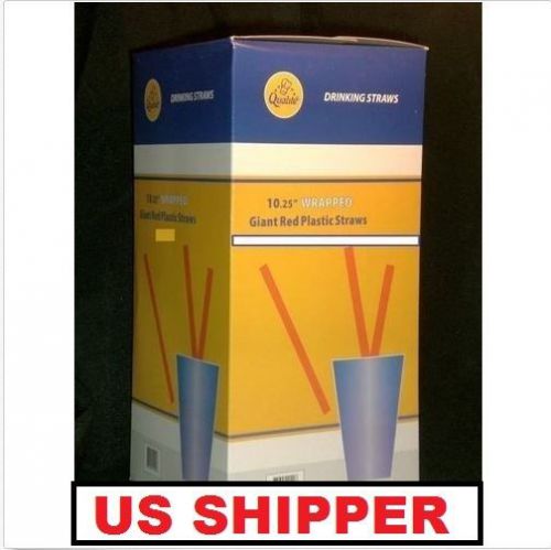 * 100 SUPER THICK SMOOTHIE Milk Shake DRINKING STRAWS LARGER 10.25&#034; *