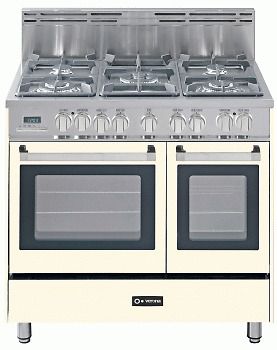 Verona 36&#034;  Dual Fuel Convection Range with Double Oven - Antique White ~