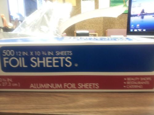 12&#034; x10.75&#034; POP UP ALUMINUM FOIL SHEETS (( 500 SHEETS PER BOX )) MADE IN USA