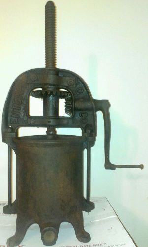 Antique Enterprise Lard Press Vintage Sausage Fruit Wine Cider rusty picker Deco