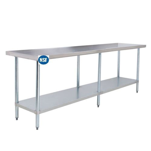 Work table restaurant prep stainless steel 24&#034; x 84&#034; nsf for sale