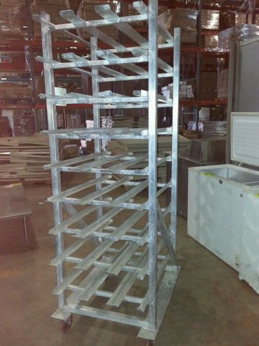 Mobile can rack all welded holds 81 #10 cans