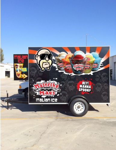 New Mustache Mike&#039;s Italian Ice concession trailer 10 X 7