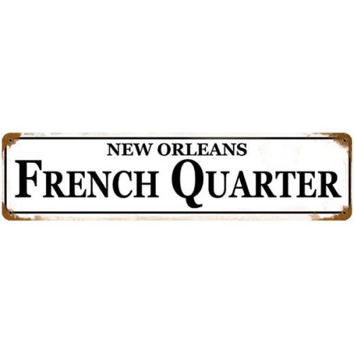 Vintage New Orleans French Quarter Metal Sign - Home Bar Pub New Orleans Decor