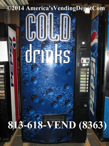 Vendo 475 Single Price Can &amp; Water Soda Machine~Generic Graphics~30 Day Warranty