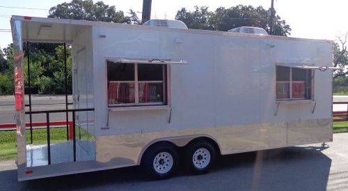 Concession Trailer 8.5&#039; x 24&#039; White Enclosed Custom Smoker BBQ Vending