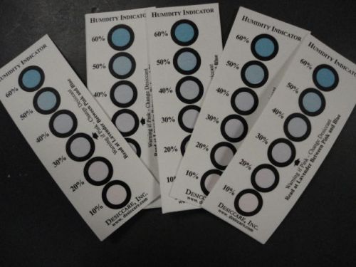 5 desiccare humidity indicator cards 6 dot (10% - 60%) silica gel/desiccant for sale