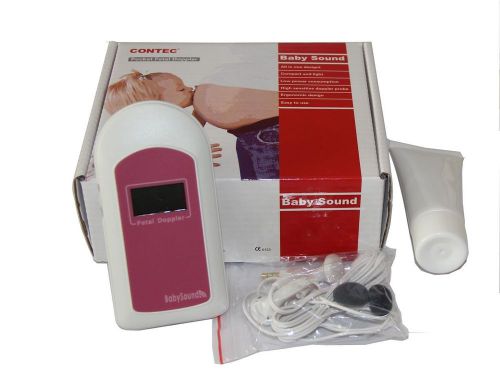 US Shipping FDA Babysound B Pocket Fetal Doppler Baby Heart rate monitor+Gel