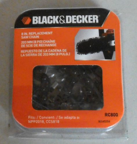 Black&amp;decker 8&#034; replacement saw chain rc800 for models npp2018 andccs818 for sale