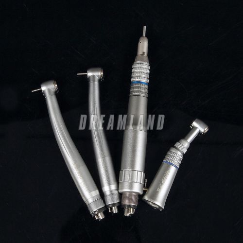 2 pcs dental high speed handpiece + low speed straight contra angle motor kit for sale