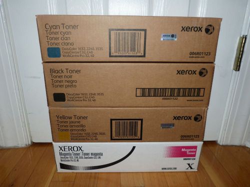 Genuine Xerox Docucolor 3535 Color Toner Set of 4 - Black, Cyan, Magenta, Yellow