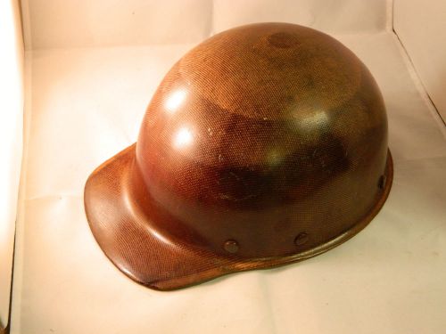 Vintage MSA Skullgard Brown Hardhat Millwright Ironworker Steelworker 50s 60s