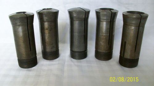 Lot of Hardinge 5C Round Collets 3/16&#034; 19/32&#034; 5/8&#034; 7/8&#034; 1&#034;