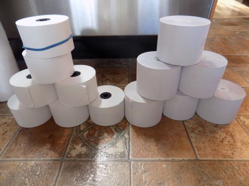 13 rolls (7) 1 3/4&#034; and (6) 2 1/4&#034; cash register receipt pos paper 1 ply for sale