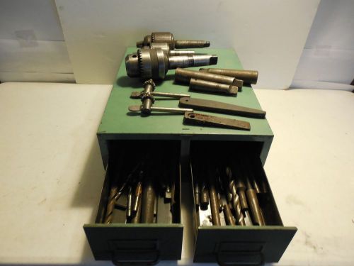 DRILL CHUCK BIT LOT CUSHMAN 4MT BECKER, JACOBS NO14 2 DRAW CABINET. SB11