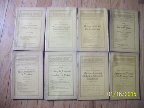 MACHINERY&#039;S HANDBOOK REFERENCE SERIES LOT 1910/13  DIES AUTOS JIGS MECHANICAL