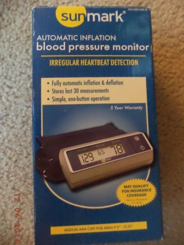 MCKESSON SUNMARK AUTOMATIC INFLATING BLOOD PRESSURE MONITOR SIZE MEDIUM